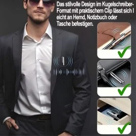 Kugelschreiber SPY-Recorder, VAS, 64GB – Diskrete Sprachrecorder – Ansicht 3