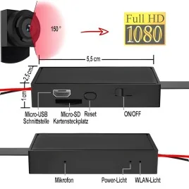 MICRO Drahtlos-Kamera CT 300 Col. – Spionage Video-Minikameras – Ansicht 3