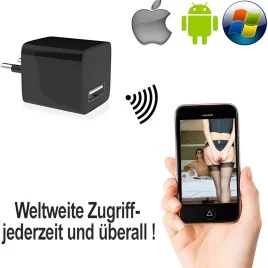 WIFI HD-SpyCam im Mini-USB-Netzteil, 128 Gb – Spionage Video-Minikameras – Ansicht 4