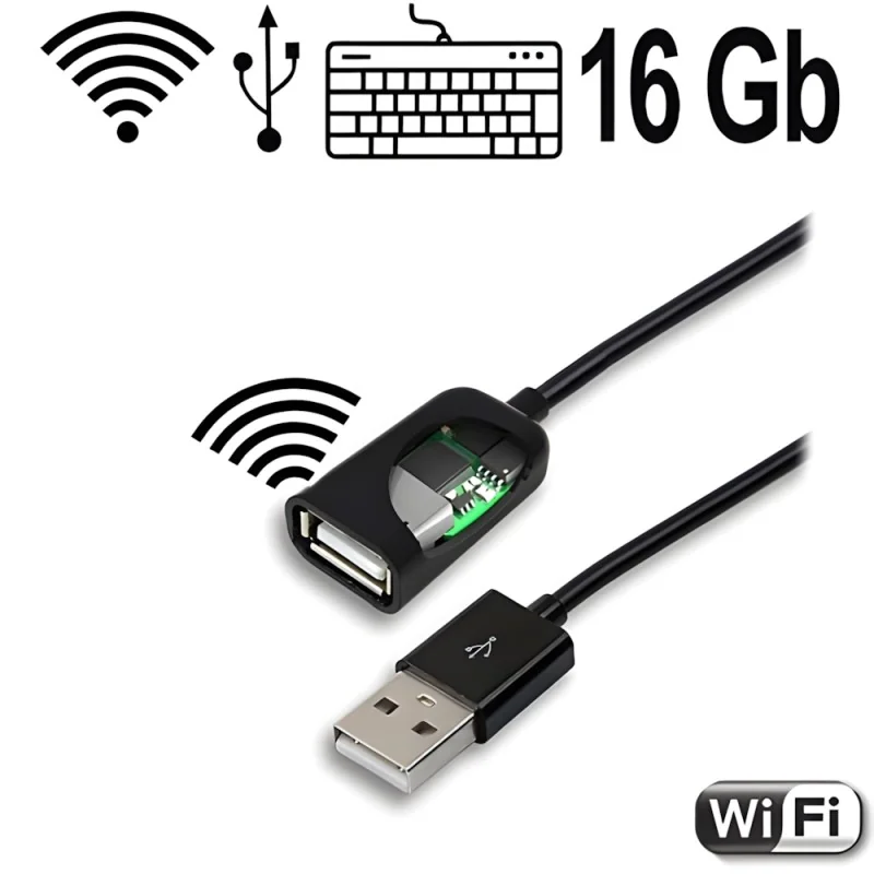WiFi-LAN USB-Kabel Keylogger, 16 Gb WiFi-LAN USB-Kabel Keylogger, 16 Gb