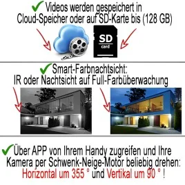 WIFI HD-SpyCam in Schwenk-LED-Lampe – Spionage Video-Minikameras – Ansicht 3