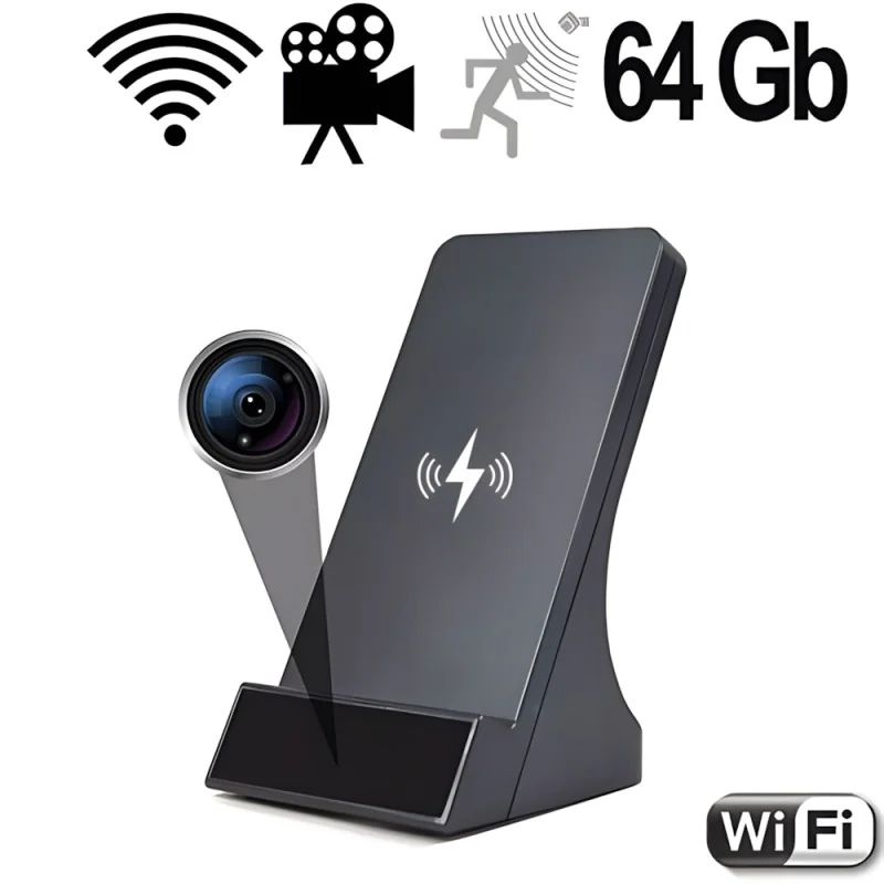 IP-LAN-HD-SpyCam in Handy-Ladestation IP-LAN-HD-SpyCam in Handy-Ladestation
