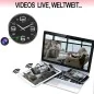 IP-Full-HD Spy-Cam in Wanduhr, 128 GB
