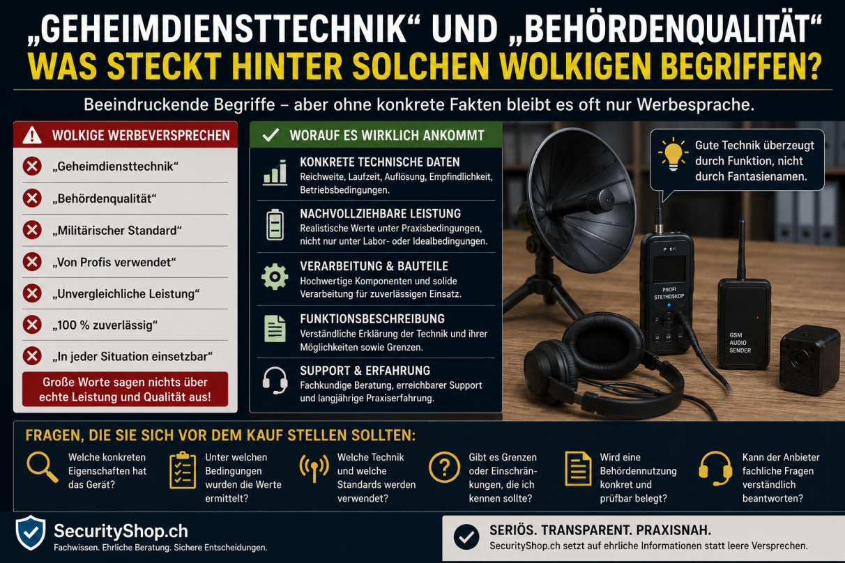 „Geheimdiensttechnik“ und „Behördenqualität“ – was steckt hinter solchen wolkigen Begriffen?