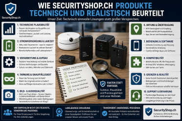 Wie SecurityShop.ch Produkte technisch und realistisch beurteilt