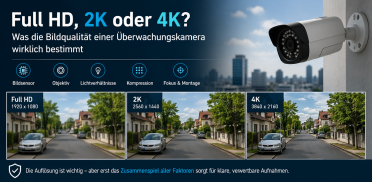 Full HD, 2K oder 4K? Was die Bildqualität einer Überwachungskamera wirklich bestimmt